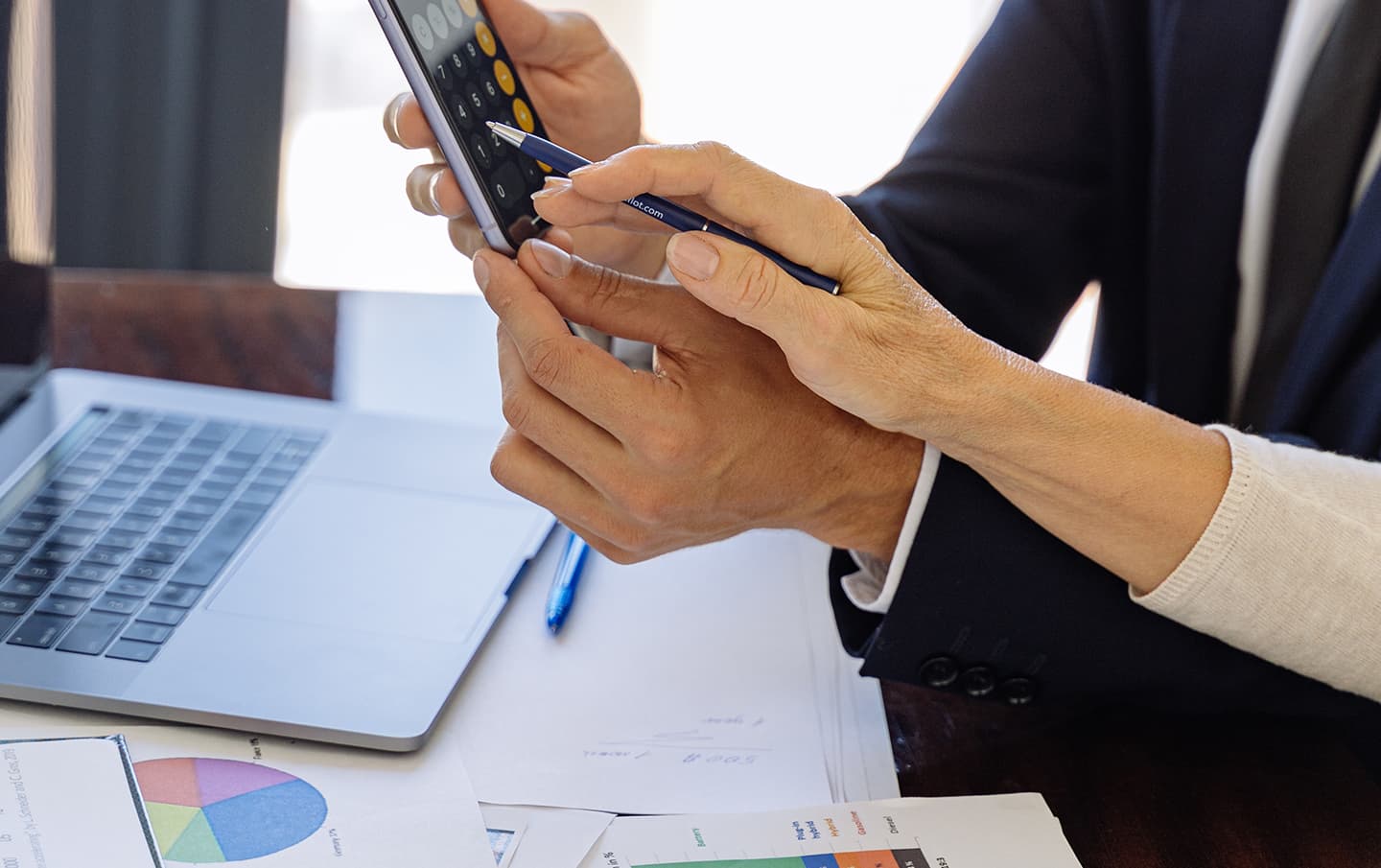 Financial Services featured image with hands touching a smart phone